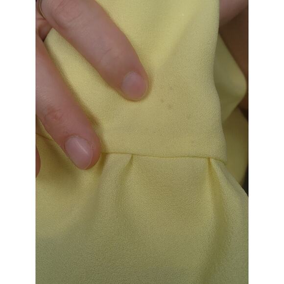 50s 60s Vtg Whimsi Yellow Cottage Prairie Vneck Empire Waist Maxi Dress Sz Small - Picture 10 of 10